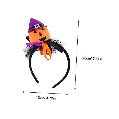 Vaguelly 2 Stück Teiliges Halloween Haarreifen Lustige Kürbis und Spinnennetz Haarschmuck für Erwachsene und Langlebig und Sicher Perfektes Kopfschmuck für Halloween Festival von Vaguelly