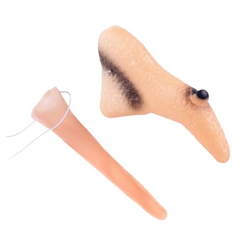 Vaguelly 2 Stück Teiliges Hexen Kostümzubehör mit Künstlicher Langer Hexennase für Halloween Party Cosplay Realistische Textur Wiederverwendbar Komfortabel zu Tragen für Damen und von Vaguelly