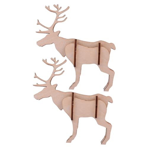 Vaguelly 2 Stück Teiliges Holz Puzzle Modell Hirsch DIY Bastelset für Pädagogisches Eltern Junge Mädchen Interaktion für Kreative Stunden Vaguelly 2 Stück Teiliges Holz Puzzle Modell Hirsch DIY Bastelset für Pädagogisches Eltern Junge Mädchen Interaktion für Kreative Stunden von Vaguelly