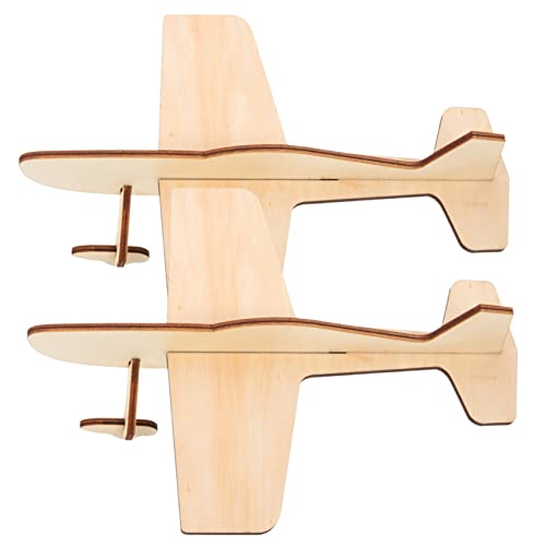 Vaguelly 2 Stück Teiliges Holzmodell Flugzeug Bausatz für Puzzle DIY Bastelset zum Zusammenbauen und Gestalten für Jungen und Mädchen Kreative Freizeitbeschäftigung von Vaguelly