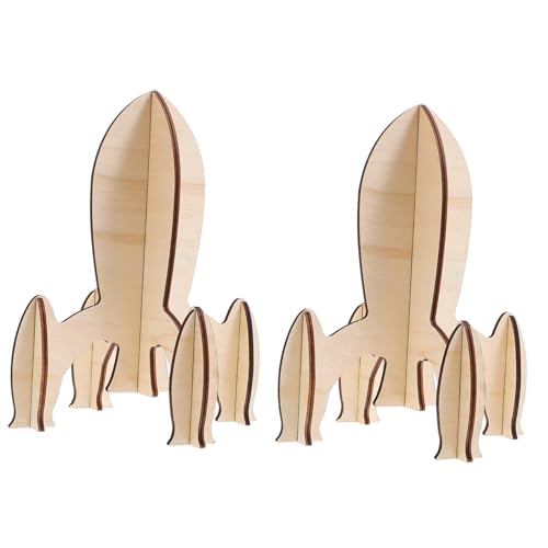 Vaguelly 2 Stück Teiliges Holzpuzzle Raketenmodell DIY Bausatz Lernspielzeug Hand Auge Koordination Kreatives Basteln Geburtstag Vaguelly 2 Stück Teiliges Holzpuzzle Raketenmodell DIY Bausatz Lernspielzeug Hand Auge Koordination Kreatives Basteln Geburtstag von Vaguelly