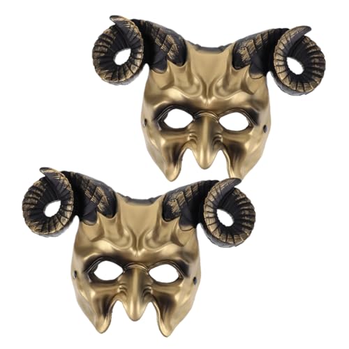 Vaguelly 2 Stück Teiliges Horn Kostüm Halloween Maske aus Leichte Atmungsaktive Animal Halbsicht Maske für Festival Cosplay und Maskenbälle Einzigartiges Design für Party und Vaguelly 2 Stück Teiliges Horn Kostüm Halloween Maske aus Leichte Atmungsaktive Animal Halbsicht Maske für Festival Cosplay und Maskenbälle Einzigartiges Design für Party und von Vaguelly
