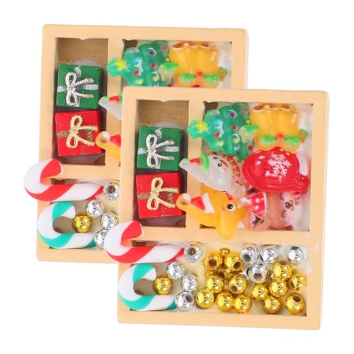 Vaguelly 2 Stück Teiliges Miniatur Festliche Dollhouse Accessoires Mini Bunte Süßigkeiten Miniatur Candy Ornament für Weihnachtsdeko Kleine Puppenhaus Dekoration von Vaguelly