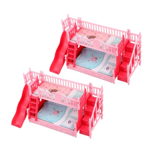 Vaguelly 2 Stück Teiliges Miniatur-etagenbett für Puppen mit Leiter und Rutsche Leichtes Tragbares Puppenhausmöbel Kreatives Rollenspiel und Kinderzimmer-Dekoration Vaguelly 2 Stück Teiliges Miniatur-etagenbett für Puppen mit Leiter und Rutsche Leichtes Tragbares Puppenhausmöbel Kreatives Rollenspiel und Kinderzimmer-Dekoration von Vaguelly