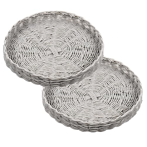 Vaguelly 2 Stück Teiliges Miniaturnetz Tray Geflochtene Aufbewahrungskörbe für Puppenhausdekoration für Brot und Obst Resin Material für DIY Miniaturhäuser und Mikrolandschaften Vaguelly 2 Stück Teiliges Miniaturnetz Tray Geflochtene Aufbewahrungskörbe für Puppenhausdekoration für Brot und Obst Resin Material für DIY Miniaturhäuser und Mikrolandschaften von Vaguelly