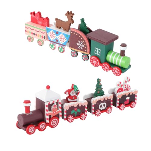 Vaguelly 2 Stück Teiliges Weihnachts Dekozug aus Umweltfreundlichem Holz Mini Holzspielzeugzug für Handliche Tischdekoration Schadstofffrei Langlebig Xmas Vaguelly 2 Stück Teiliges Weihnachts Dekozug aus Umweltfreundlichem Holz Mini Holzspielzeugzug für Handliche Tischdekoration Schadstofffrei Langlebig Xmas von Vaguelly