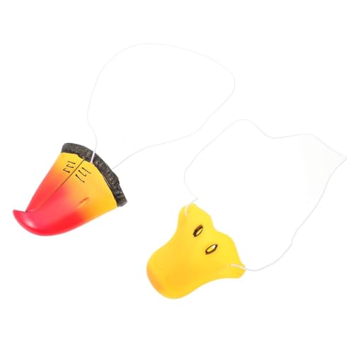 Vaguelly 2 Stück Tiernose Cosplay Zubehör Enten und Papageinase Tragbare Tiermaske für Halloween Karneval und Kostümpartys Wiederverwendbar und Waschbar von Vaguelly