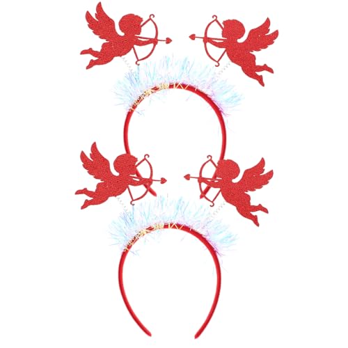 Vaguelly 2 Stück Valentinstag Haarband für Verstellbares Kopfband mit Accessoire für Hochzeiten Partys und Feiertage aus Kunstleder und Filz Gefertigt von Vaguelly