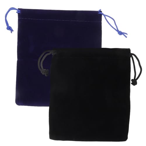 Vaguelly 2 Stück Würfel Schutztasche Puzzles Würfel Tragetaschen Würfel Tragetaschen Kleine Kordelzugtaschen Würfel Spielzeugtaschen Kleine Kleinteile Taschen Flanell Schwarz von Vaguelly
