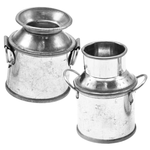 Vaguelly 2 Stück kleine Vase Miniatur Milchflasche Container Milchglas hühner gieskanne kinderspielzeug mikrolandschaft Toys Mini-Hausmodelle Mini-Eimer Legierung Vaguelly 2 Stück kleine Vase Miniatur Milchflasche Container Milchglas hühner gieskanne kinderspielzeug mikrolandschaft Toys Mini-Hausmodelle Mini-Eimer Legierung von Vaguelly
