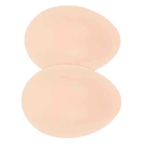 Vaguelly 2 Stück nachgeahmte Eier Ei zum Basteln gefälscht Etiketten simulierte Eier Ei Party Easter Presents 0stergeschenke Simulationsei künstliche Eier Küche Food-Modell PVC Weiß von Vaguelly