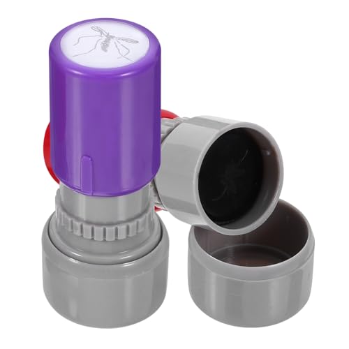 Vaguelly 2 Stück tragbares Streichzeug Ranger Insekt Selbstfärbender Stempel Name Datum klein witziges Lustiger Stempel Streich Requisit für die Party Lustiges Trickspielzeug Abs von Vaguelly