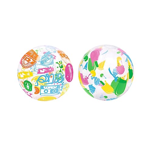 Vaguelly 2 Stücke Wasserball für kinderspielzeug swimmingpool ballongas strand accessoires Schaum Schwimmbad Blase Riese aufblasbarer Ball Strandball für von Vaguelly
