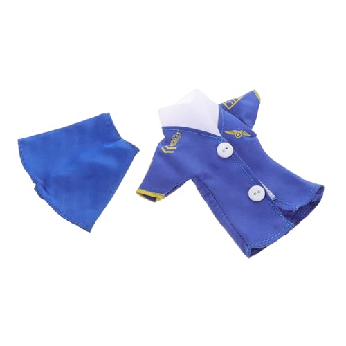 Vaguelly 2 Teiliges Puppen Kleidungsset Für Mädchen Modische Flugbegleiter Uniform Und Rock Puppen Anziehzubehör Für Puppen Outfits Spiel Requisiten von Vaguelly