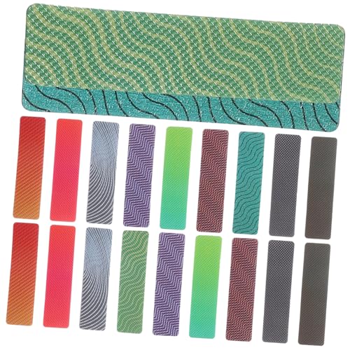 Vaguelly 20 Blatt Beruhigende Sensorische Aufkleber Bunte Textur Streifen für Stressabbau Selbstklebende Fidget Sticker für Erwachsene für Zuhause und Schule von Vaguelly