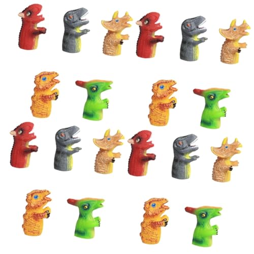 Vaguelly 20 STK Dinosaurier-Fingerspielzeug Geschichte Zeit Fingerpuppen Dinosaurier-Fingerpuppen sankastenspielsachen Kindergarten Spielzeug Spielzeuge Fingerpuppenspielzeug Karikatur von Vaguelly