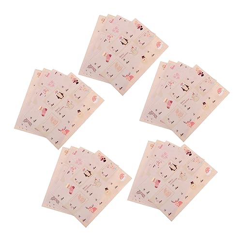 Vaguelly 20 STK Weihnachtsaufkleber Selbstklebende Aufkleber Weihnachtssiegelaufkleber Abdichtende Aufkleber Geschenkaufkleber Aufkleber Für Weihnachtsetiketten Beschichtetes Papier von Vaguelly