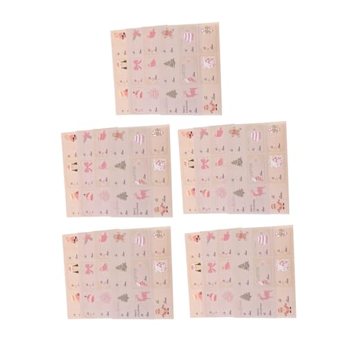 Vaguelly 20 STK Weihnachtsaufkleber siegelaufkleber Etikettenaufkleber Selber Machen Aufkleber Für Weihnachtsetiketten Weihnachtsdekoration Beschichtetes Papier von Vaguelly