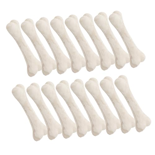 Vaguelly 20 STK. Mini-Knochenmodell Mini Knochen Modell Halloween Deko Knochen Mini Skelette Deko Mini Knochenset Skelett Deko falsche Knochen Knochenfüller Knochendekor Harz Beige von Vaguelly