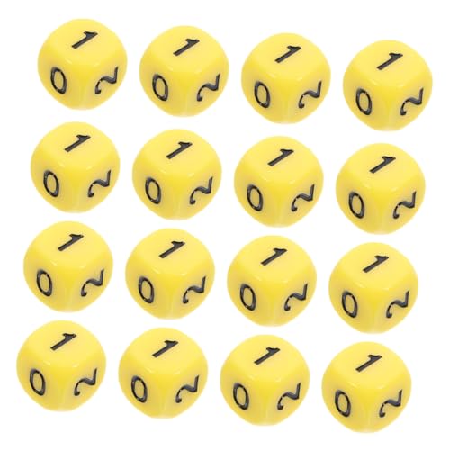 Vaguelly 20 Stück 6 Lehrmittel Für Mathe-würfel Würfel Für Würfel Für Das Klassenzimmer Buchstabenwürfel Mini- -würfel Ungewöhnliche Würfel Fahrrad Würfel Würfelspiele Yellow Acryl von Vaguelly