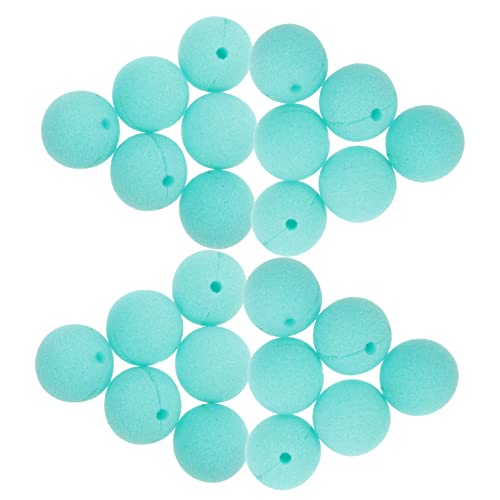 Vaguelly 20 Stück Clown-nasen-Requisite Karnevalsparty Gerät Ballon Zirkusnase Für Clown Zirkusbaby Clownspiel Aufkleber Clown-Nase-partygeschenk Maske Unterlage Schwamm Light Green von Vaguelly