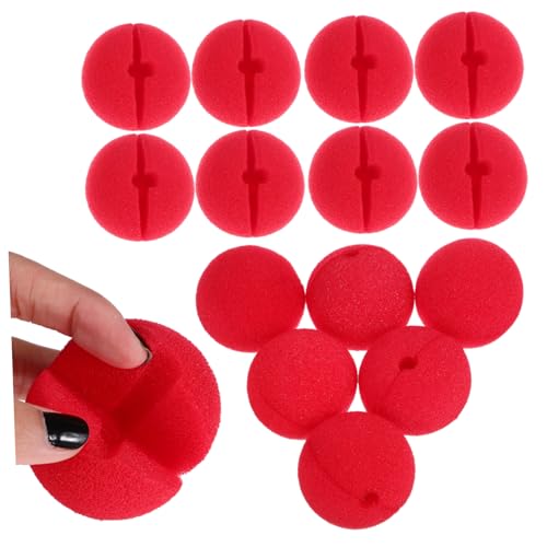Vaguelly 20 Stück Clownsnase gefälschter Nasenstecker Schaumrote Nase Fake-Nasenpiercing Clown-Kostüm-Set camoing faschingskostüme kleine Clown-Requisite Party-Clown-Requisite Schwamm von Vaguelly