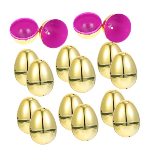 Vaguelly 20 Stück Dekoratives Osterei- fillable easter eggs plastik ei easter presents Eierspielzeug Eierbecher leere ostereier aus plastik füllbare ostereier aus plastik Golden Vaguelly 20 Stück Dekoratives Osterei- fillable easter eggs plastik ei easter presents Eierspielzeug Eierbecher leere ostereier aus plastik füllbare ostereier aus plastik Golden von Vaguelly