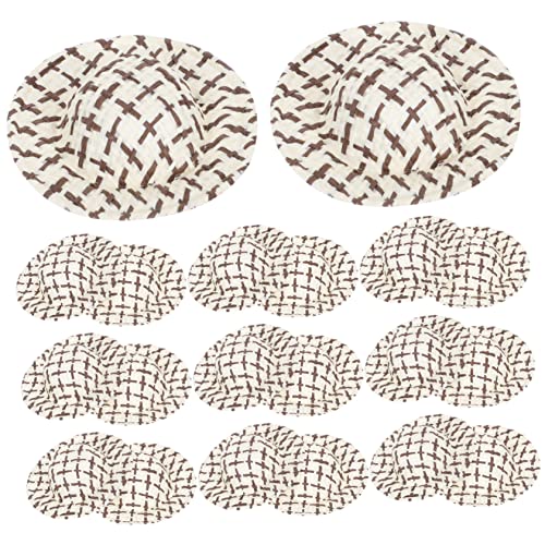 Vaguelly 20 Stück Geflochtener Strohhut Puppenwindeln Mini Exquisites Hutdekor Kleiner Hut Foto Requisite Gewebter Hut Weben Bastelhut Kreatives Hutornament Kleiner Hut DIY von Vaguelly