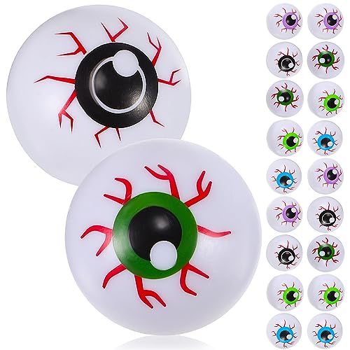 Vaguelly 20 Stück Halloween Augäpfel Künstliche Katzenspielzeugbälle Aus Cartoon Karton Aufblasbare Wackelaugen Als Füllmaterial Halloween Augapfel Pongs Leuchtende Katzenbälle von Vaguelly