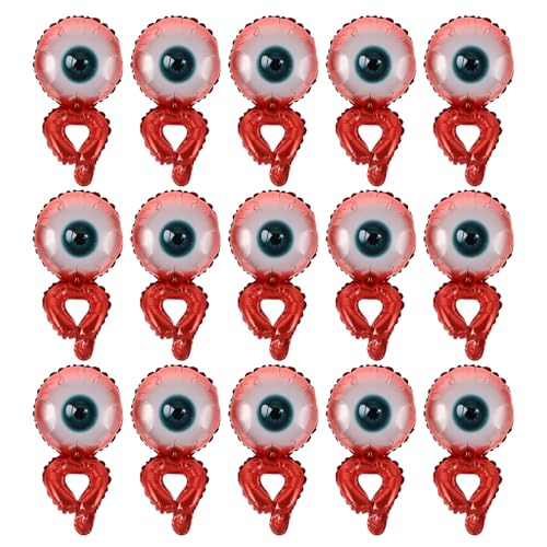 Vaguelly 20 Stück Halloween-Folienballons: Aufblasbare Ballons mit Augäpfeln am Handgelenk als Dekoration für Halloween-Partys, Festivals und Feiertage von Vaguelly