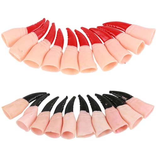 Vaguelly 20 Stück Halloween Requisiten Realistische Hexenfinger für Gruselige Kostüme Wiederverwendbare Fake Finger Rot und Schwarz für Partys und Halloween Dekorationen Vaguelly 20 Stück Halloween Requisiten Realistische Hexenfinger für Gruselige Kostüme Wiederverwendbare Fake Finger Rot und Schwarz für Partys und Halloween Dekorationen von Vaguelly