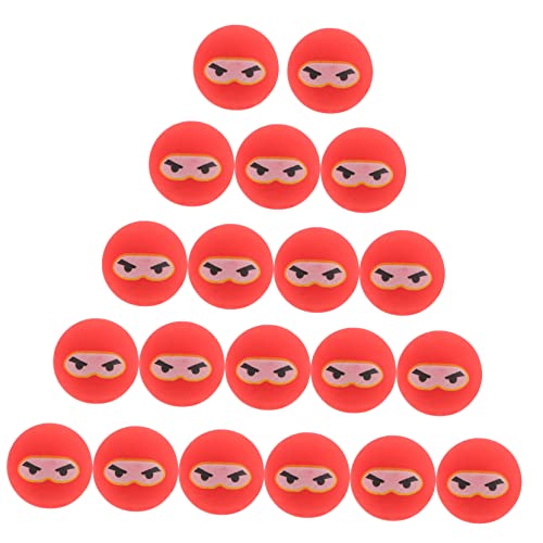 Vaguelly 20 Stück Hüpfendes Ballspielzeug Ninja Hüpfende Bälle Prallen Ninja-hüpfbälle Geburtstag Party Hüpfbälle Masse Hohe Springende Bälle Springende Bälle Rot Gummi von Vaguelly