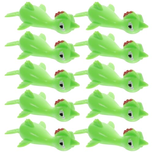 Vaguelly 20 Stück Katapult-Küken- hühner Klebriges Interaktives Fingerspielzeug Stress-Relax-Fingerspielzeug Cartoon-Huhn- Vinyl Green von Vaguelly