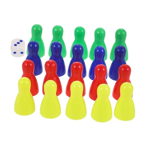 Vaguelly 20 Stück Kleine Schachfiguren aus Kunststoff mit Würfel für Brettspiele Zubehör für Schach und Würfelspiele für Familienunterhaltung und Lernspiele Vaguelly 20 Stück Kleine Schachfiguren aus Kunststoff mit Würfel für Brettspiele Zubehör für Schach und Würfelspiele für Familienunterhaltung und Lernspiele von Vaguelly