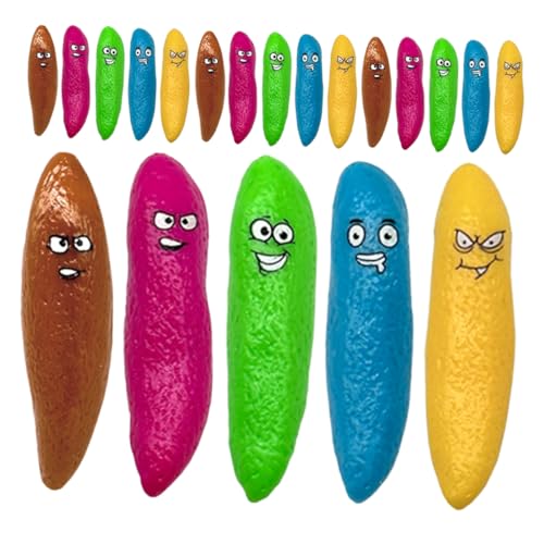 Vaguelly 20 Stück Kotschleuderspielzeug Finger Schleudern Poop-Sling-Shot- Zappelring zappeln für kinderspielzeug Relief- gefälschtes Poop- von Vaguelly