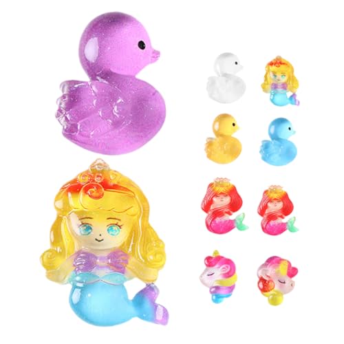 Vaguelly 20 Stück Meerjungfrau Schmuck Handwerkliche Dekoration Party-Enten-gefälligkeiten Puppenhaus-miniaturen Landschaft Entendekor Mehrfarbige Mini-Enten Party-entendekorationen Harz von Vaguelly
