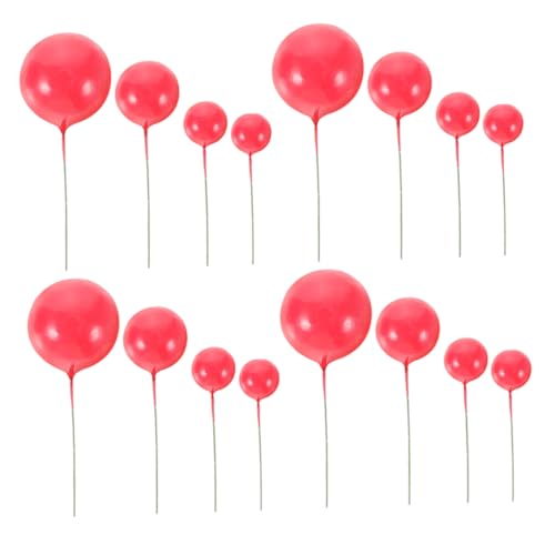 Vaguelly 20 Stück Mini Balloons Cake Toppers Bunte Tortendeko für Geburtstagsfeiern Hochzeiten und Desserts Vielseitig Einsetzbar für Kreative Backprojekte von Vaguelly