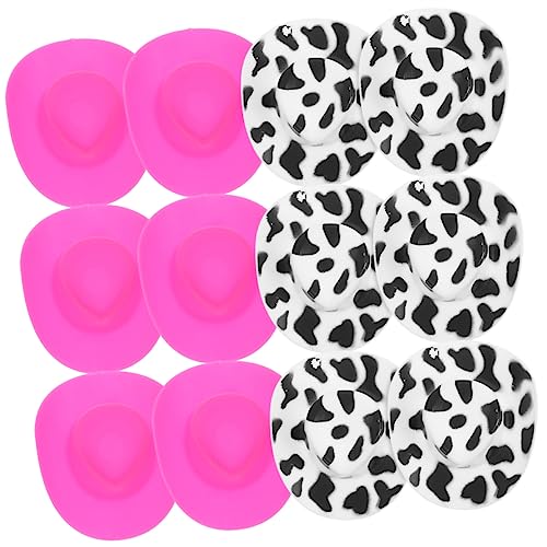 Vaguelly 20 Stück Mini-Cowboyhut Party Kleiner Hut kleine Cowgirl -Hüte Toy Mini Cowboyhut Verschiedene Puppenhüte Miniaturhut winzige Hutpuppe Kleiner Cowboyhut Plastik von Vaguelly