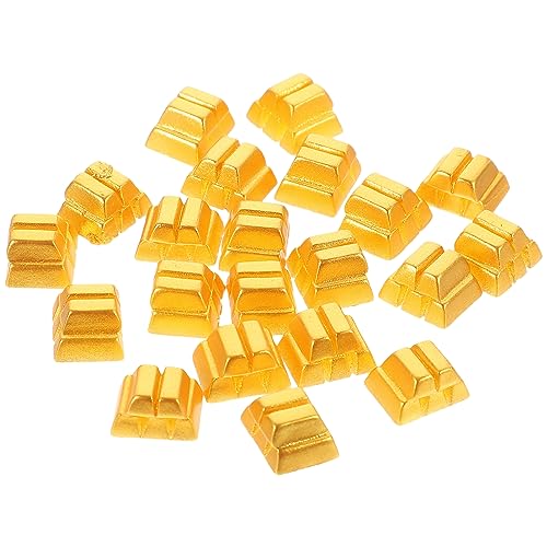 Vaguelly 20 Stück Mini-Fake- für den einzug büro Dekoration Szenendekoration klein rechteckig Miniatur goldene Ziegelverzierungen Mini-Modell mit goldenen Steinen Harz Vaguelly 20 Stück Mini-Fake- für den einzug büro Dekoration Szenendekoration klein rechteckig Miniatur goldene Ziegelverzierungen Mini-Modell mit goldenen Steinen Harz von Vaguelly