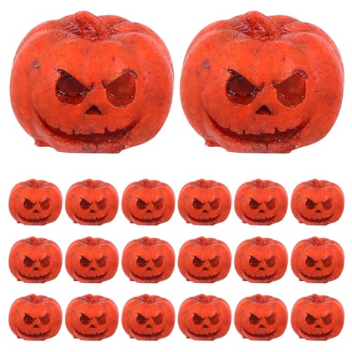 Vaguelly 20 Stück Mini-Kürbisse: Winzige Kürbisfiguren aus Kunstharz, Herbsternte-, Puppenhaus-Miniaturzubehör, Halloween-Dekoration für Heimwerker, Basteln, saisonale Displays Vaguelly 20 Stück Mini-Kürbisse: Winzige Kürbisfiguren aus Kunstharz, Herbsternte-, Puppenhaus-Miniaturzubehör, Halloween-Dekoration für Heimwerker, Basteln, saisonale Displays von Vaguelly