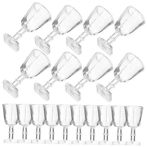 Vaguelly 20 Stück Mini Weinglas Miniatur Weingläser Mini Für Kleine Gläser Mini-weinkelch Küchenspielzeug Puppenzubehör Puppe Weinbecher Mini-Tasse Mini-weinbecher Harz von Vaguelly