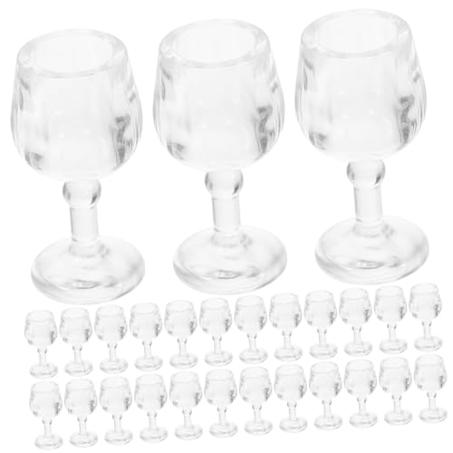 Vaguelly 20 Stück Mini Weinglas Puppen Miniatur Kleines Für Mini Kleine Gläser Mikrokelche Mini Wasserbecher So Tun Als Ob Küchenrequisiten Mini Becher Mini Hausbecher von Vaguelly
