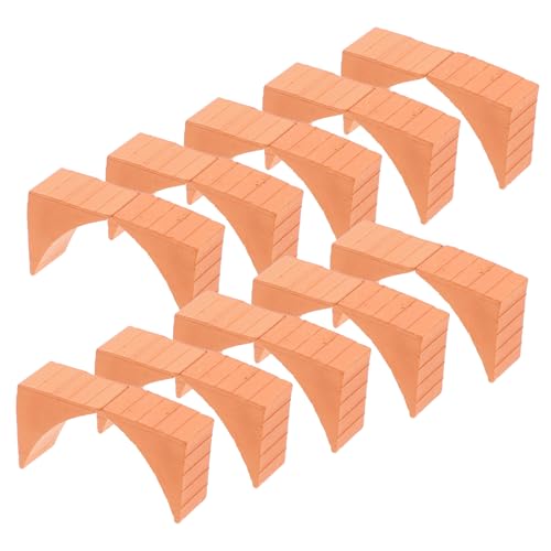 Vaguelly 20 Stück Mini Ziegelsteine für Puppenhaus DIY Projekte Realistische Tür und Wandbausteine für Garten und Landschaftsdekoration von Vaguelly
