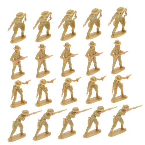 Vaguelly 20 Stück Miniatur Charakterspielzeug Westernfigur Cowboy Mini Cowboyhut Cowboy Partygeschenke Modellspielzeug Actionfigur Figuren Mini Western Cowboy Figur von Vaguelly
