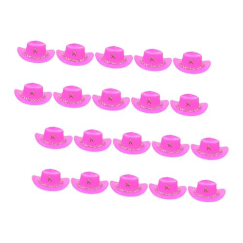 Vaguelly 20 Stück Miniature Cowboy Hats für Puppenhaus DIY Requisiten für Partys Dekorationen Leicht Adorable für Geburtstagsfeiern Feiertage von Vaguelly
