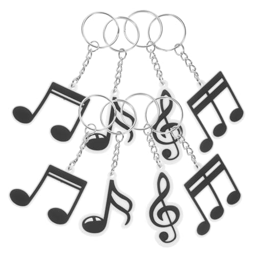 Vaguelly 20 Stück Musik-party-schlüsselanhänger Reiz Klein Musical Karaoke Geburtstag Schlüsselanhänger Mit Musiknoten Notizen Schlüsselbund Schwarz Festivalgeschenk Pvc Black von Vaguelly