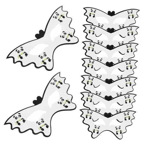 Vaguelly 20 Stück Panda-partymaske Pelzige Maske Karikatur Gesicht Maskerade Maske Horror-maske Bemalbare Tiermaske Gesichtsmaske Hautpflege Bausatz Halloween-tiermaske Masken Papier von Vaguelly
