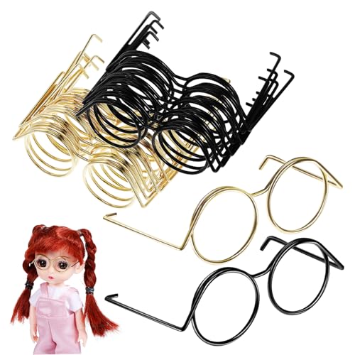 Vaguelly 20 Stück Puppenbrille Puppen Kleidung für puppenkleidung doll Accessories bastelzeug Puppenzubehör Brillen für Puppen gläser Metallbrille Umrandete Puppensonnenbrille Kupfer Vaguelly 20 Stück Puppenbrille Puppen Kleidung für puppenkleidung doll Accessories bastelzeug Puppenzubehör Brillen für Puppen gläser Metallbrille Umrandete Puppensonnenbrille Kupfer von Vaguelly
