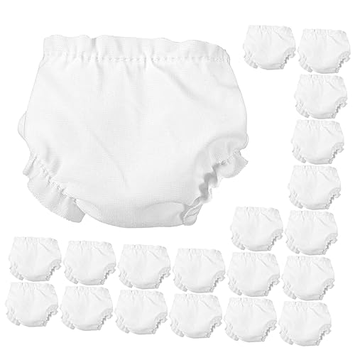 Vaguelly 20 Stück Puppenhöschen puppenkleidung Puppen Kleidung Puppen-Unterwäsche für doll Accessories Machen Miniatur Puppen-Foto-Requisiten Einfarbiger Puppen-Slip Stoff Weiß Vaguelly 20 Stück Puppenhöschen puppenkleidung Puppen Kleidung Puppen-Unterwäsche für doll Accessories Machen Miniatur Puppen-Foto-Requisiten Einfarbiger Puppen-Slip Stoff Weiß von Vaguelly