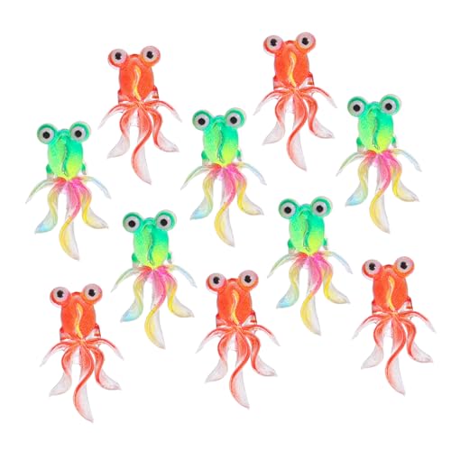 Vaguelly 20 Stück Realistische Goldfisch Ornamente Kinderspielhaus Winzige Fische Mini Goldfisch Skulptur Feengarten Tier Puppenhaus Mini Fische Tierfisch Statuen Kunstharz von Vaguelly